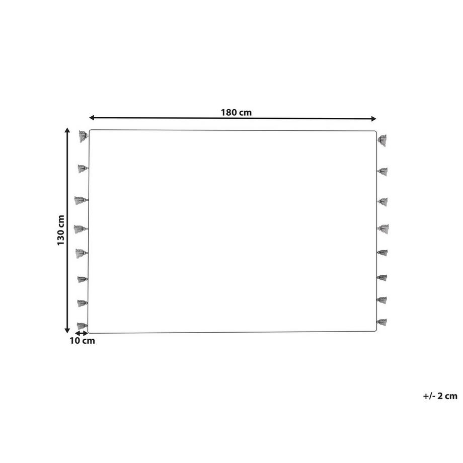 Beliani UNNAO Boho Baumwolle Kuscheldecke  