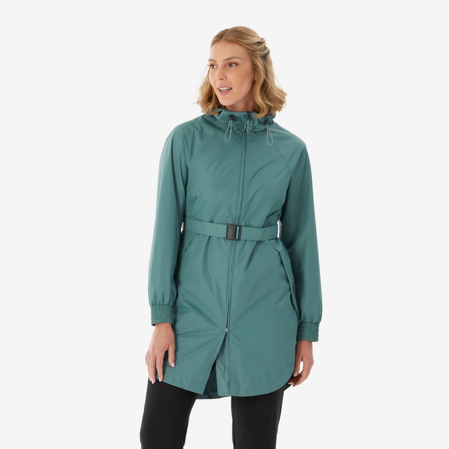 Wasserdichte -Wanderjacke Raincut Long, Grün
