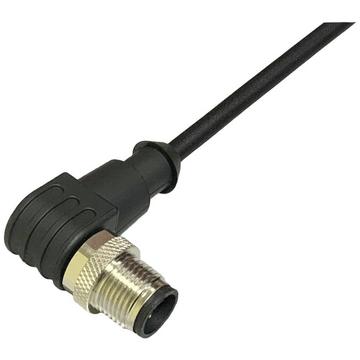 M12 Sensor/Aktor Anschlussleitung PUR, Stecker gewinkelt, 3-polig, auf offenes Ende, 0.34 mm², 10 m