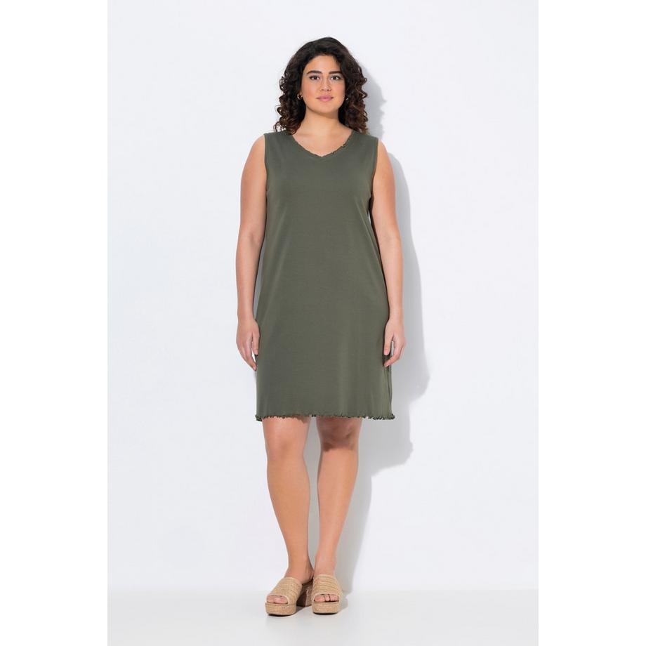 Ulla Popken Robe trapèze sans manches col en V  