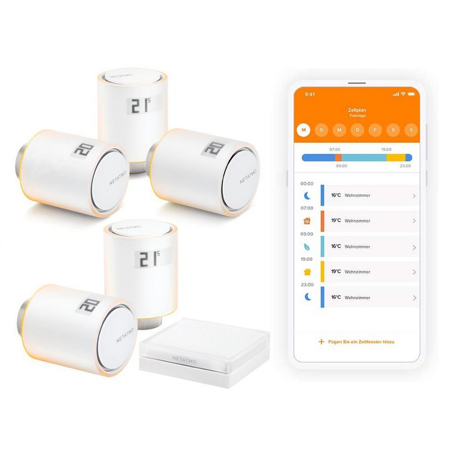 NETATMO 5x Têtes Thermostatiques intelligentes + Hub  