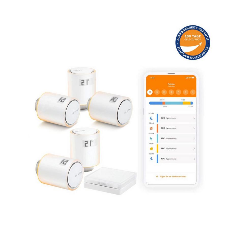 5x Têtes Thermostatiques intelligentes + Hub