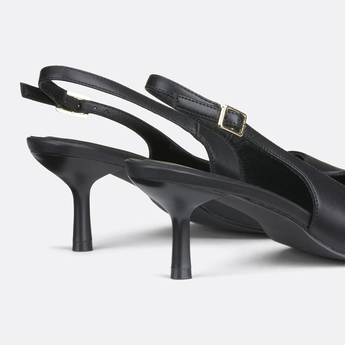 La Redoute Collections  Spitze Slingback-Pumps aus Leder 