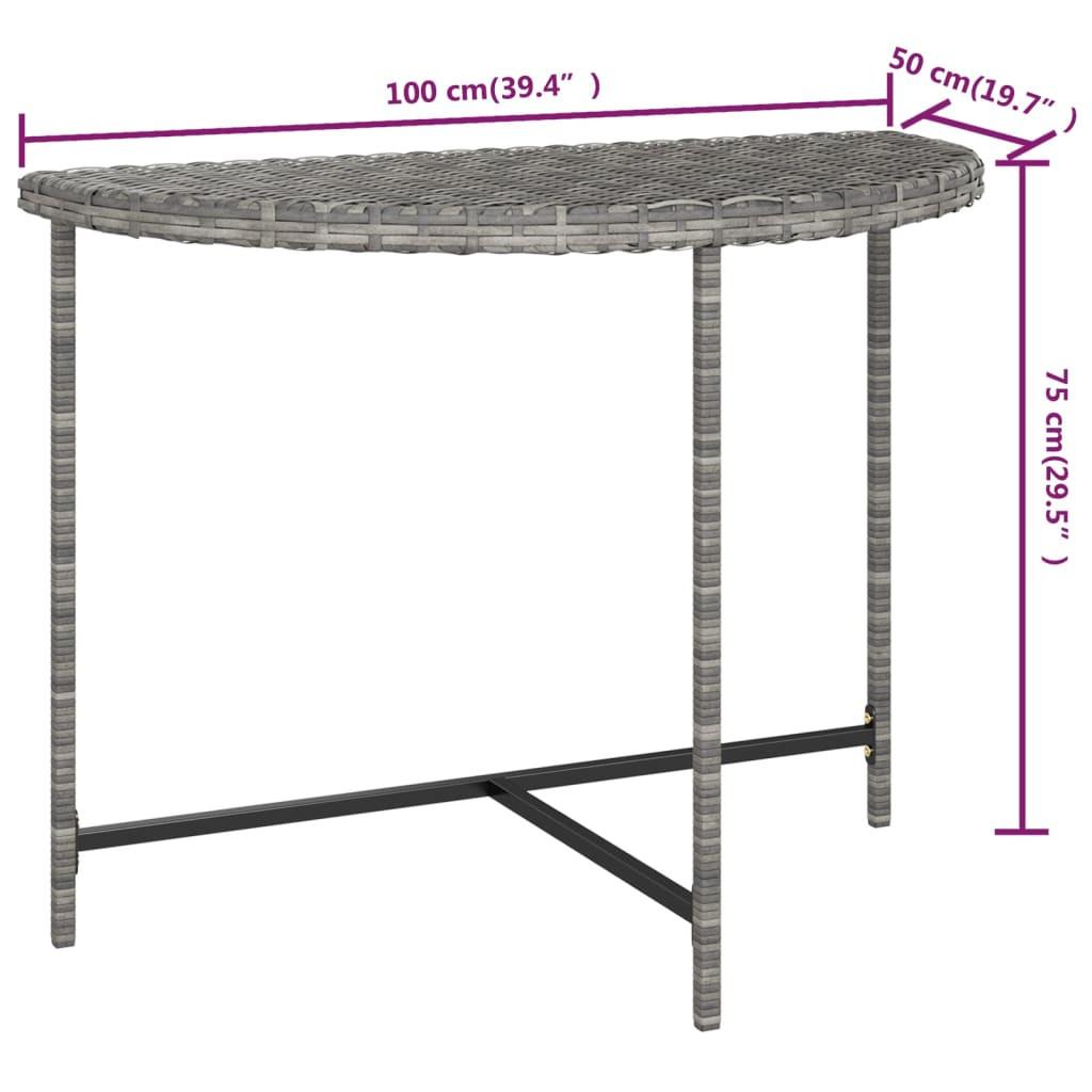 VidaXL Table de jardin rotin  