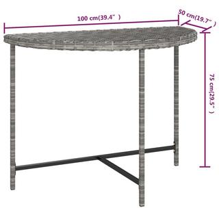 VidaXL Table de jardin rotin  