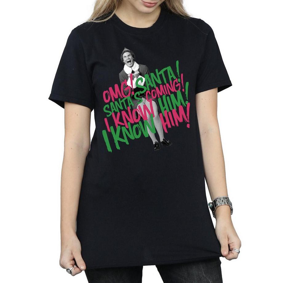 Elf T-shirt Santas Coming  