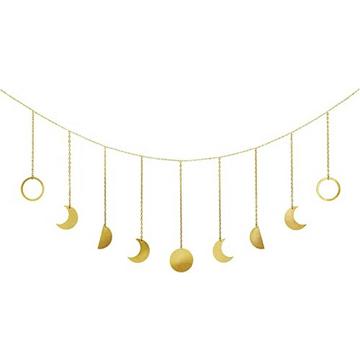 Mond Girlande Ästhetische Raumgestaltung Makramee Wandbehang Boho Deko Schlafzimmer Wanddeko