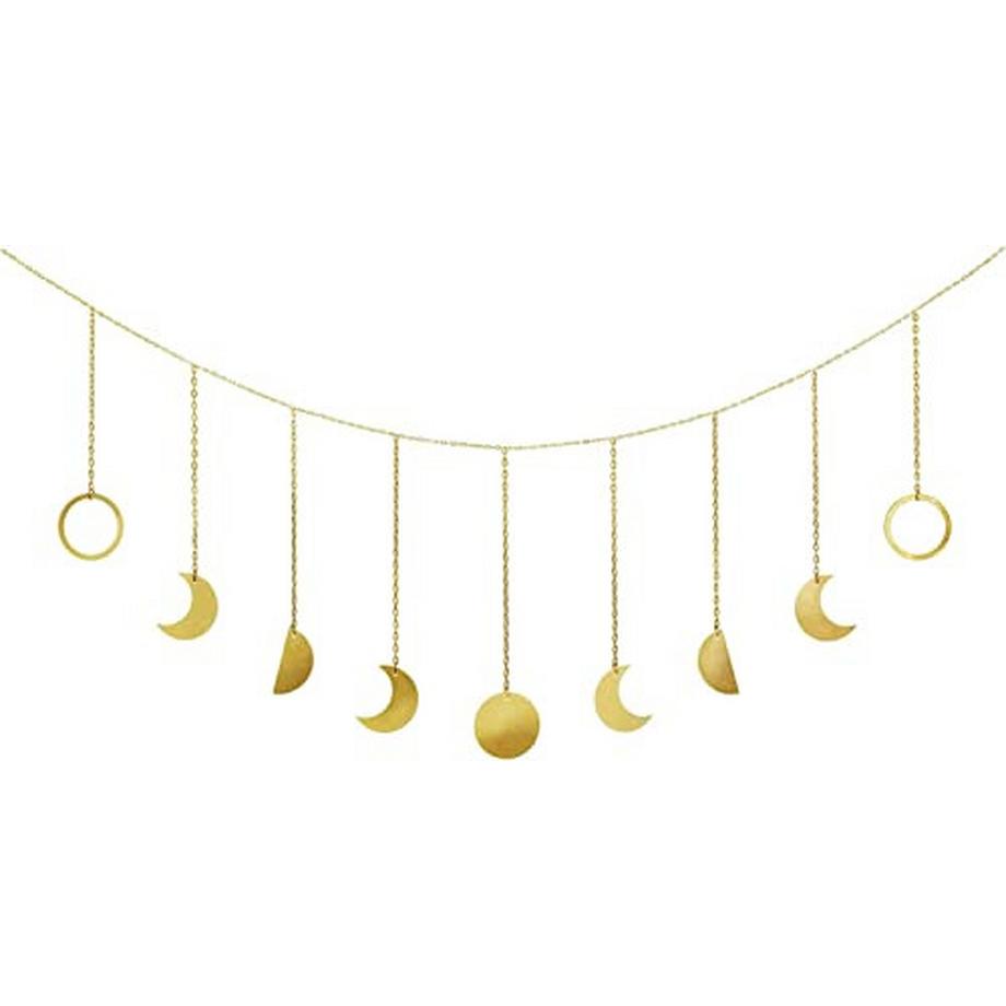Alopini Mond Girlande Ästhetische Raumgestaltung Makramee Wandbehang Boho Deko Schlafzimmer Wanddeko  