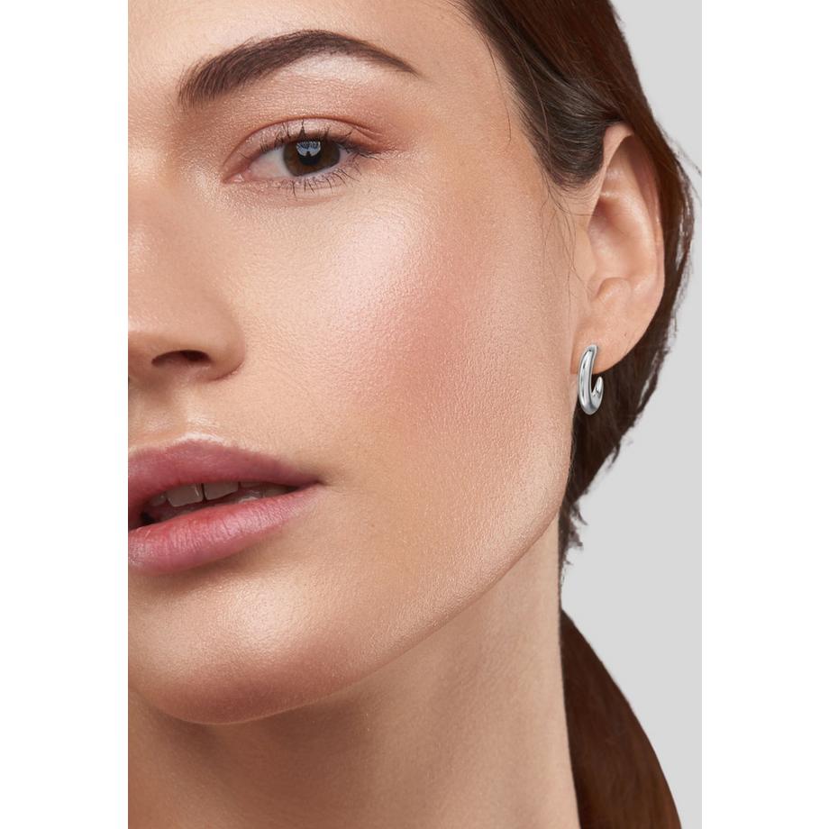 Maxte  Halbe Creolen/Ohrstecker aus Edelstahl 