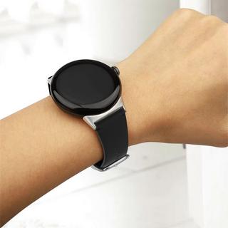 Avizar  Bracelet Cuir Véritable Google Pixel Watch Noir 