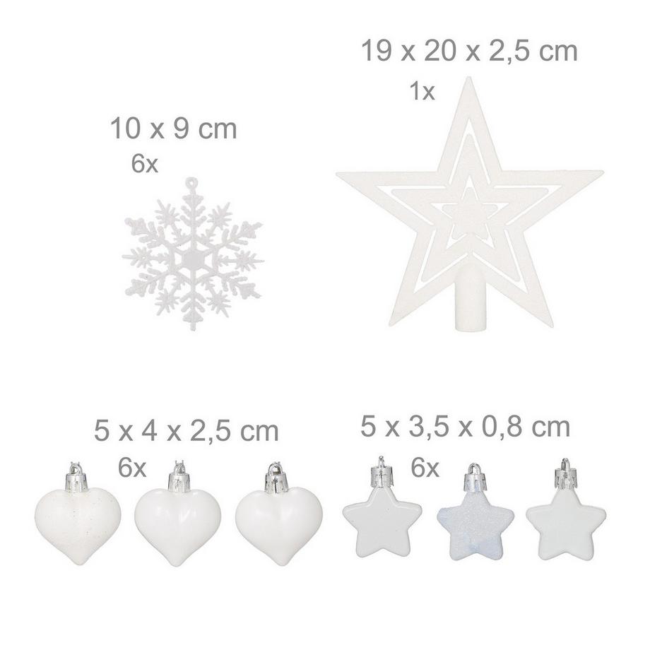 Northix Set di ornamenti per l'albero di Natale  