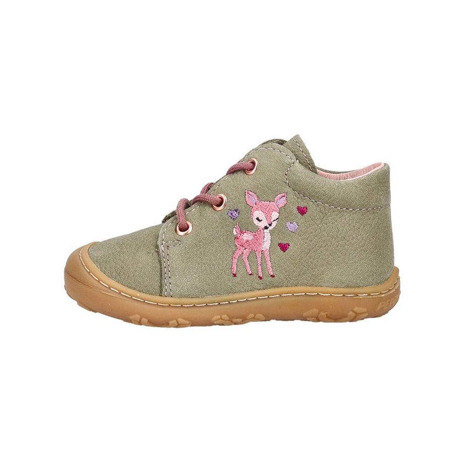 Pepino Schnürschuhe mit Reh-Stickerei  