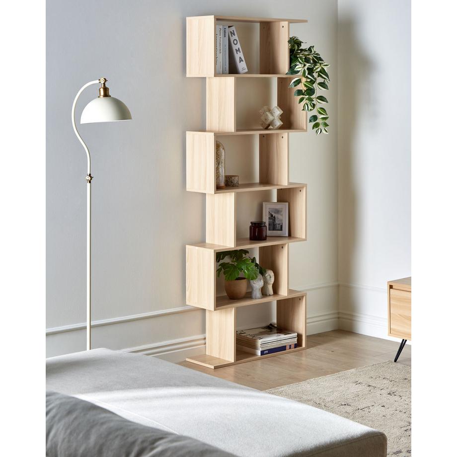 Beliani Bibliothèque 6 étagères en Panneau de particules Scandinave VALDOSA  