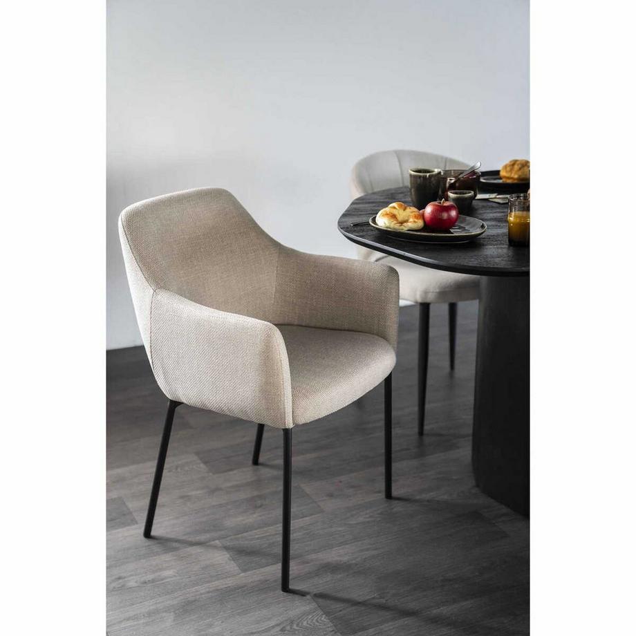 mutoni Chaise avec accoudoirs Paul Linea moutarde  