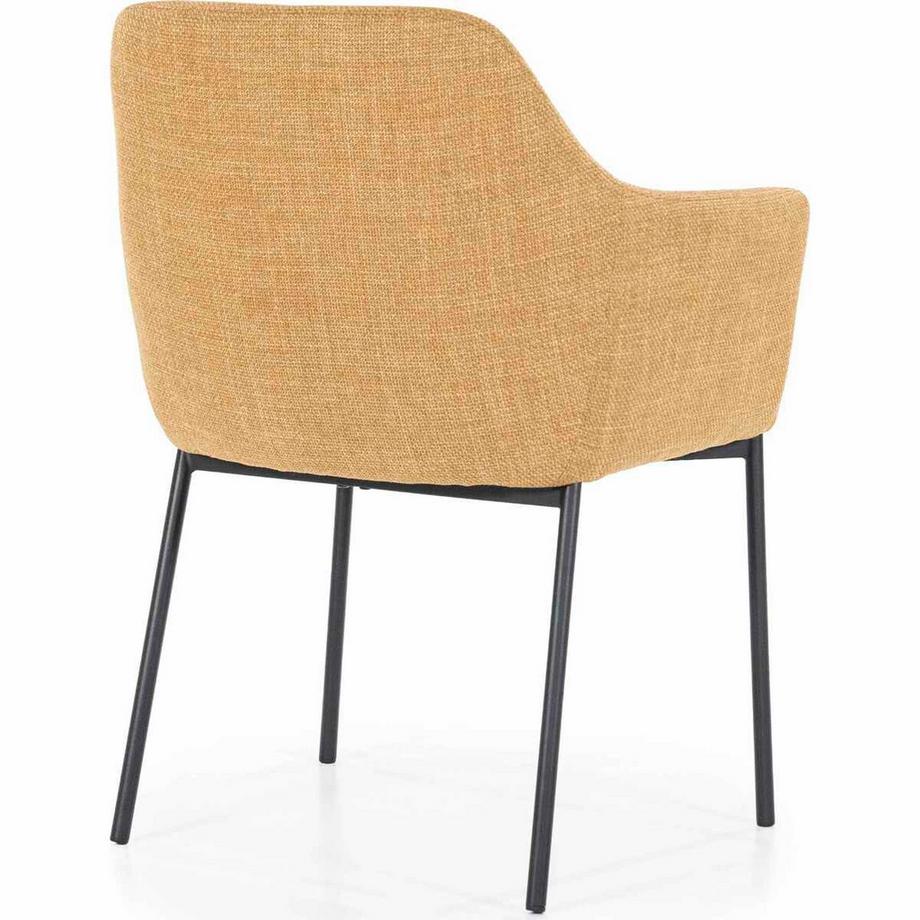 mutoni Chaise avec accoudoirs Paul Linea moutarde  