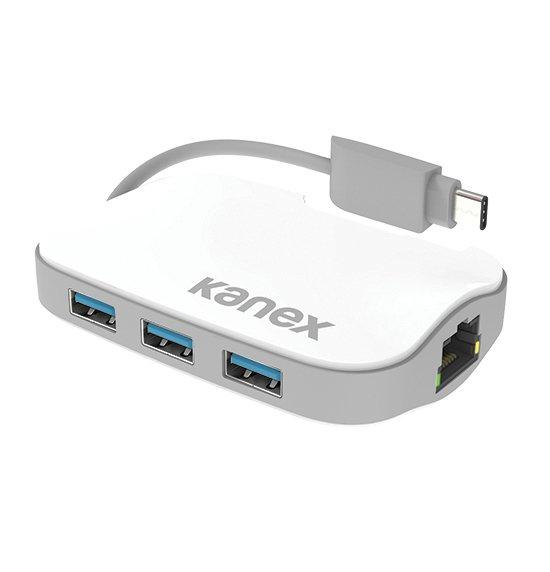 kanex  K181-3PX1E-WT station d'accueil USB 3.2 Gen 1 (3.1 Gen 1) Type-C Gris, Blanc 