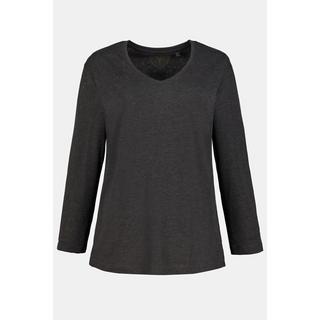 Ulla Popken  Maglia dalle linee morbide con scollo a V e maniche lunghe 