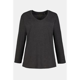 Ulla Popken  Maglia dalle linee morbide con scollo a V e maniche lunghe 