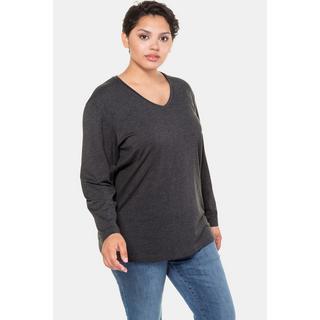 Ulla Popken  Maglia dalle linee morbide con scollo a V e maniche lunghe 