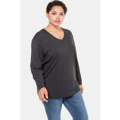 Ulla Popken  Maglia dalle linee morbide con scollo a V e maniche lunghe 