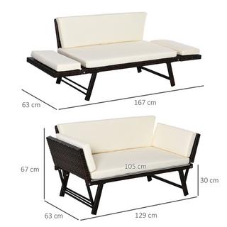 Outsunny Polyrattan Gartensofa  