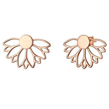 Femme Puces d'oreilles en argent Fleur de lotus