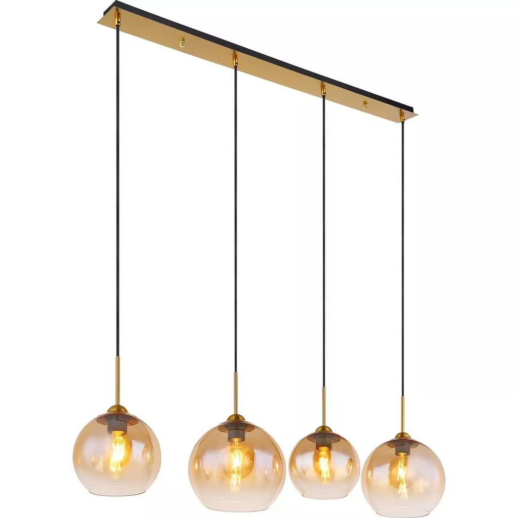 mutoni light – Hängeleuchte Jamessa Metall messing matt 4xE27, One Size