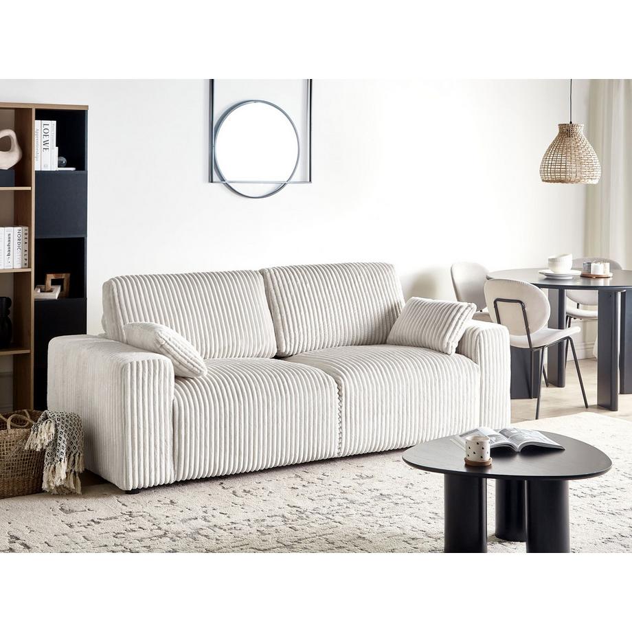 Beliani 3 Sitzer Sofa aus Cord  SANDORA  