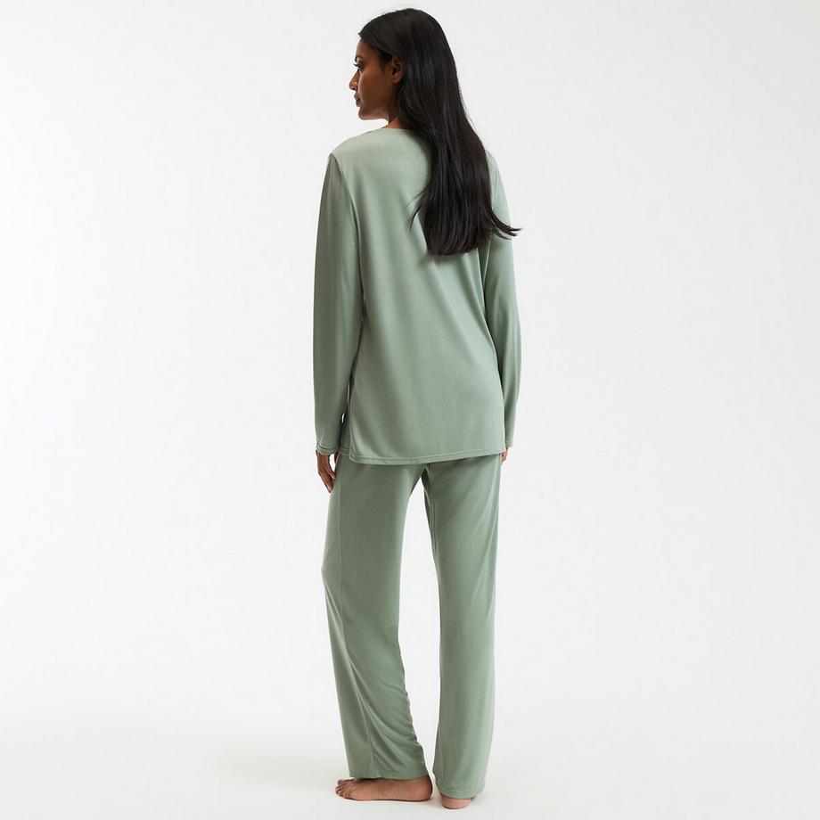La Redoute Collections Langarm Viskose Jersey Pyjama  