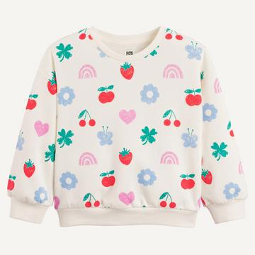 Sweatshirt mit rundem Ausschnitt und Allover-Druck?