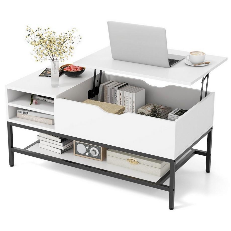 Table basse relevable avec rangement