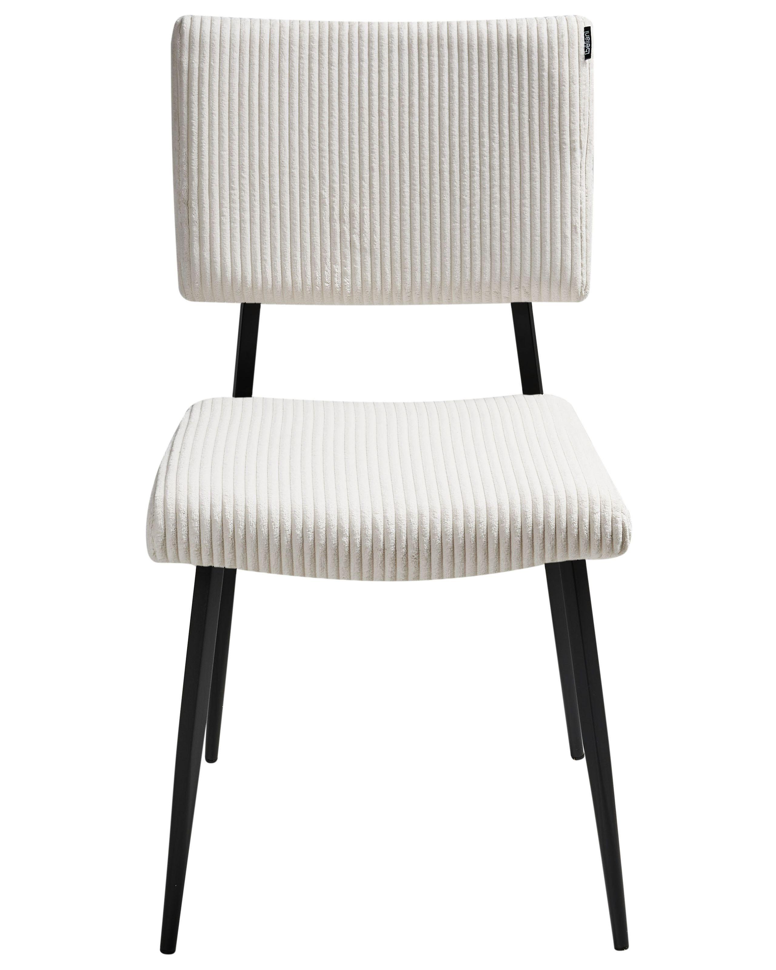 Beliani Lot de 2 chaises de salle à manger en Velours côtelé Rétro STURGIS  