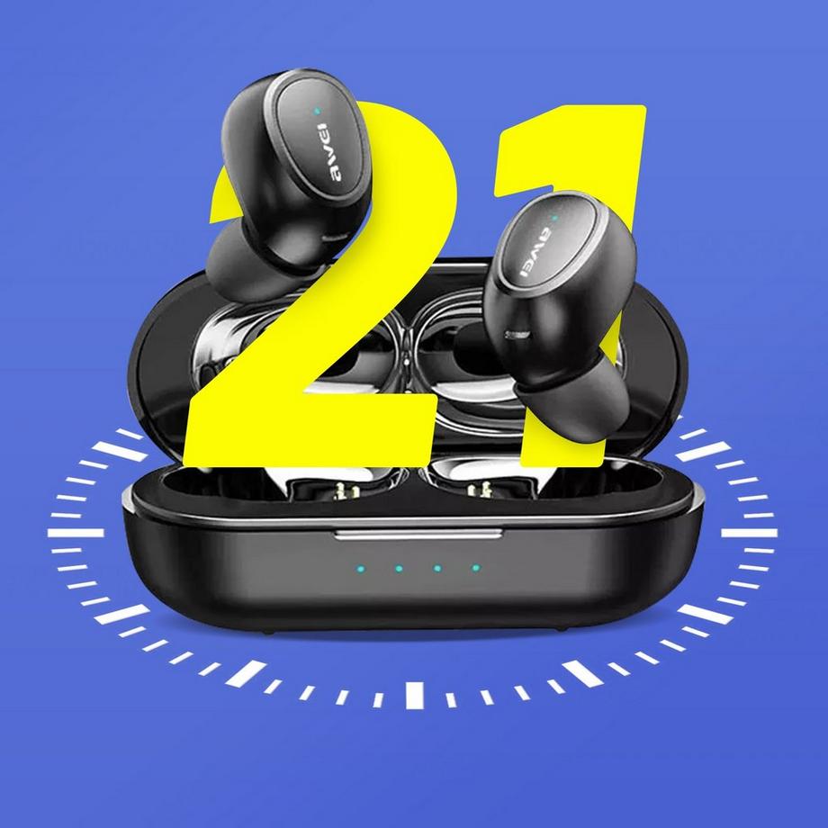 Avizar  Écouteurs Bluetooth IPX6 Awei Noirs 