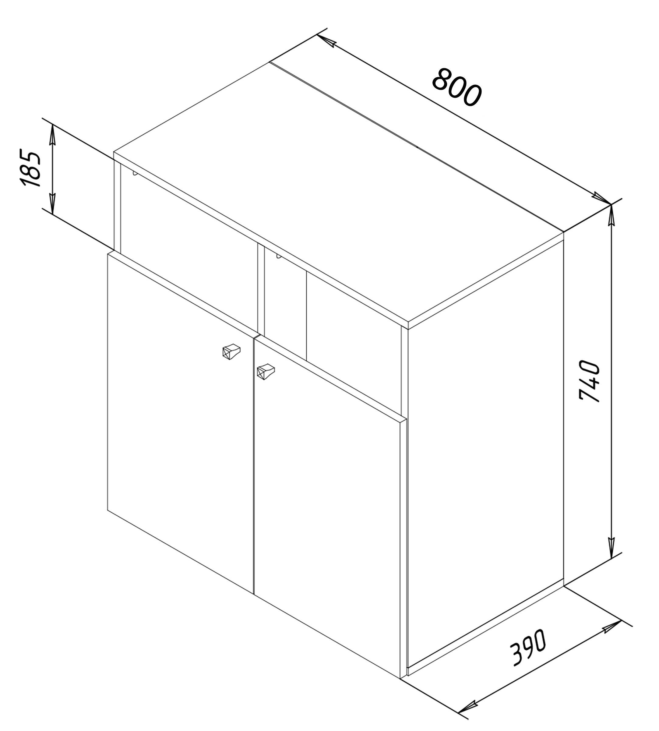 VCM Stoff Wäscheschrank Wäschetruhe Wäschebox Wäschekorb Stoffbox Wäsche Dreso L 2f  