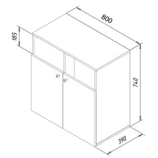 VCM Stoff Wäscheschrank Wäschetruhe Wäschebox Wäschekorb Stoffbox Wäsche Dreso L 2f  