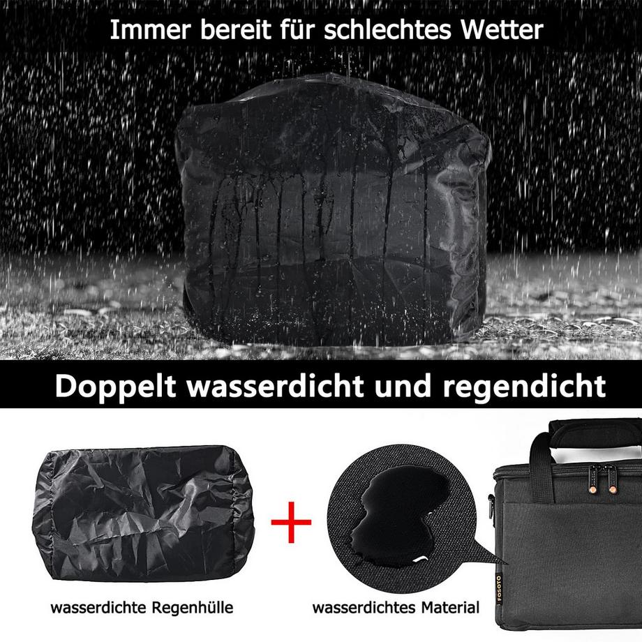 Only-bags.store SLR Kameratasche für Spiegelreflexkameras Kompatibler Objektivblitz  