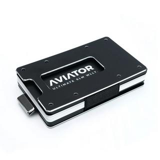 AVIATOR Smart Wallet Slide Obsidian mit AirTag Cash Clip  