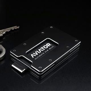AVIATOR Smart Wallet Slide Obsidian mit AirTag Cash Clip  
