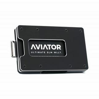 AVIATOR Aviator Wallet slide, Obsidian nero,  con clip per contanti AirTag  
