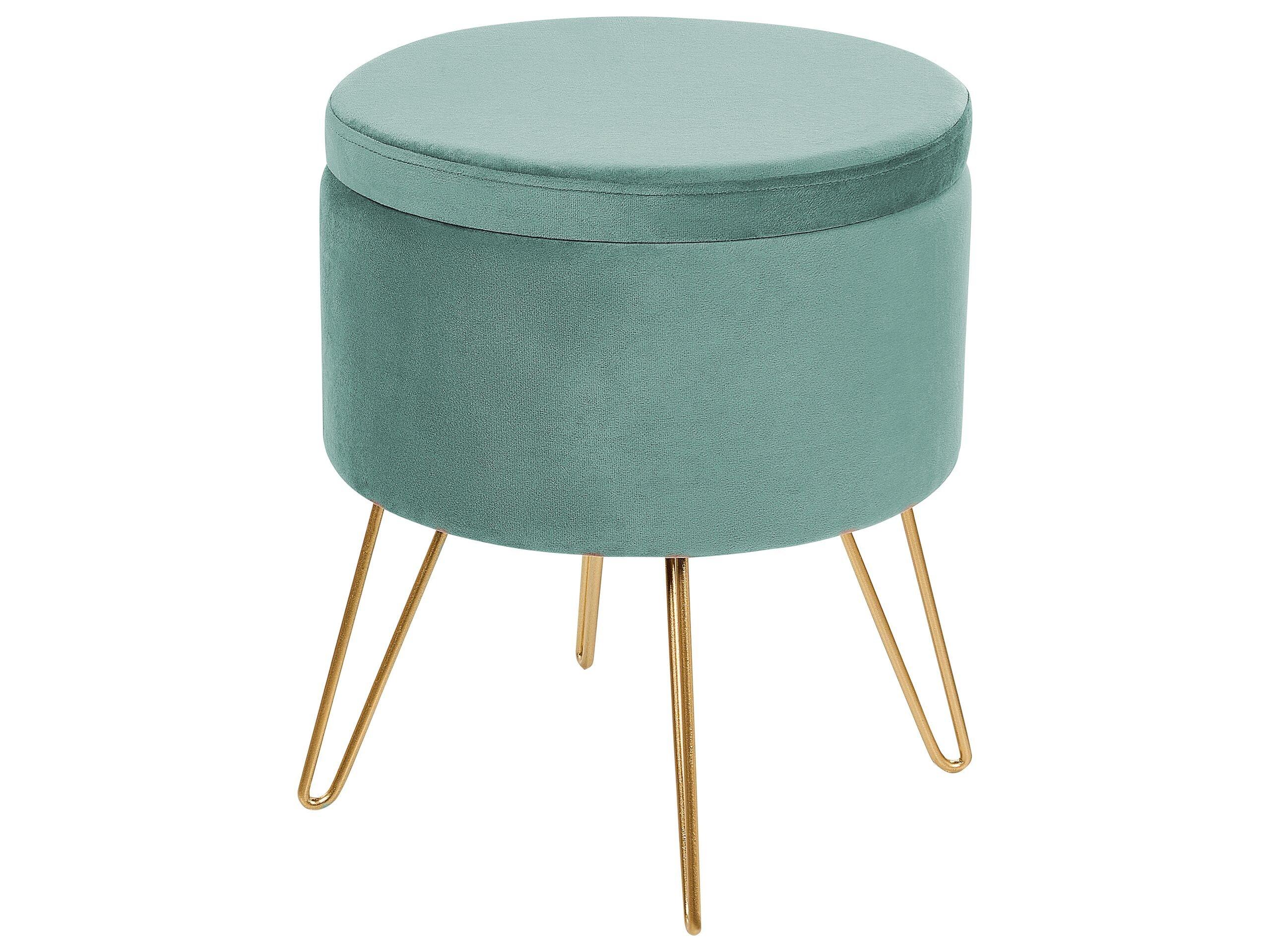 Beliani Pouf en Velours Moderne SILAS  