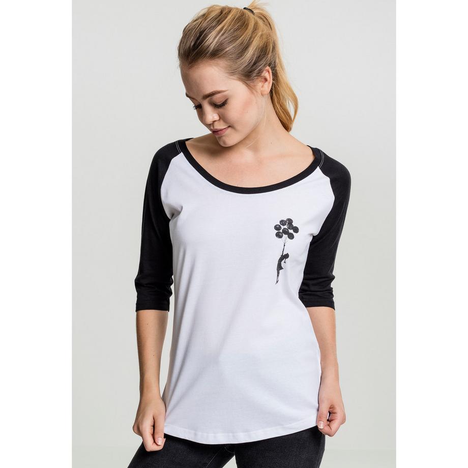 URBAN CLASSICS Banksy Girl with Balloon Raglan T-Shirt  