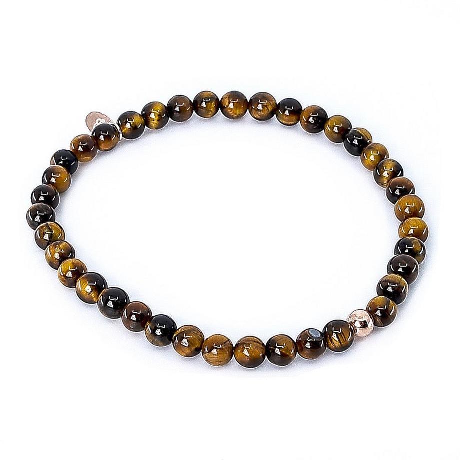 Tisha  Armband mit Tigeraugen & Silber rosévergoldet