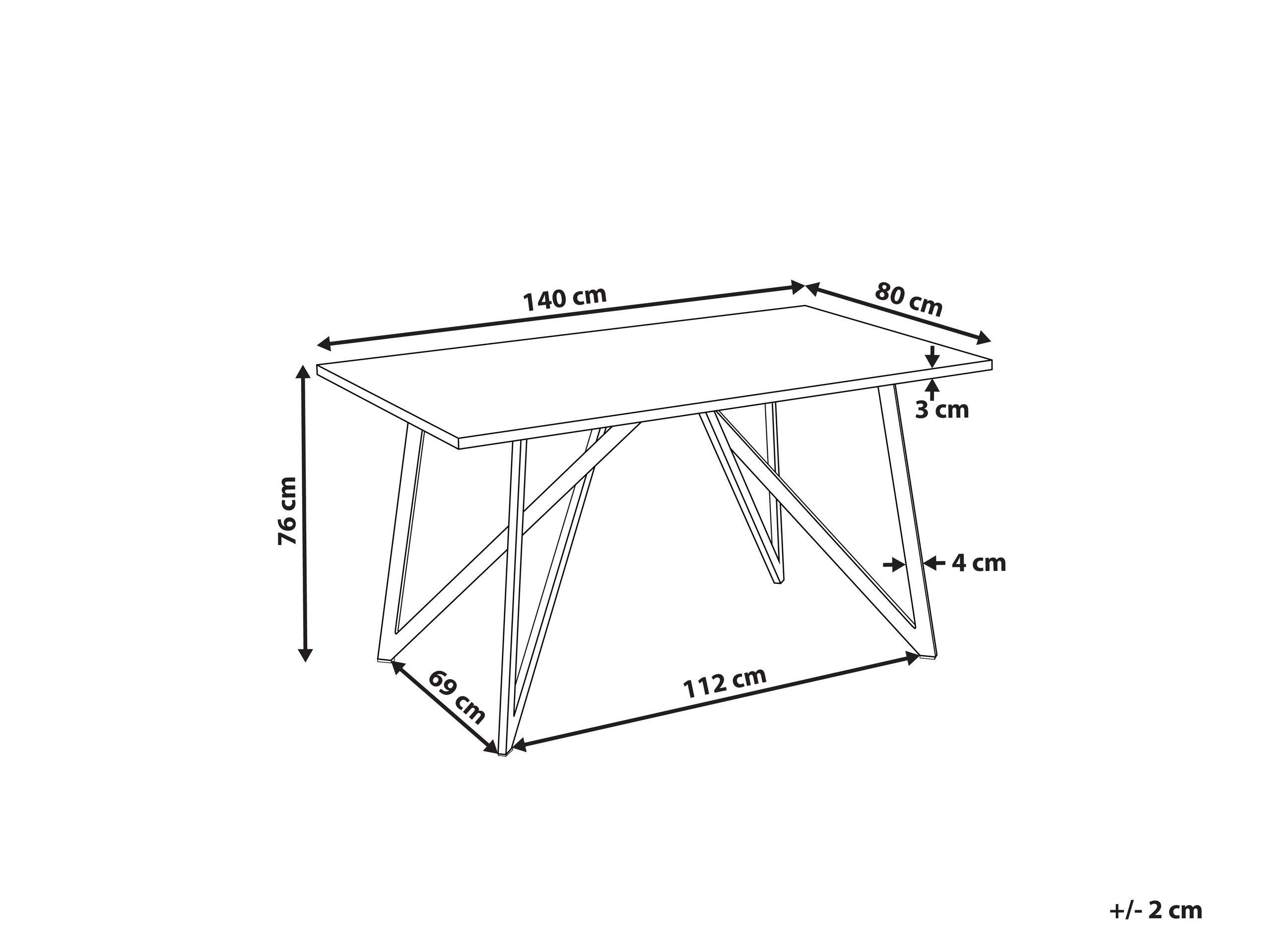 Beliani Table de repas en MDF Industriel ANNIKA  