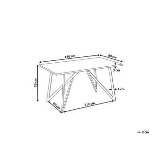 Beliani Esstisch aus MDF-Platte Industriell ANNIKA  