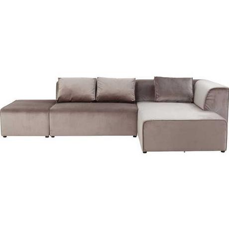 KARE Design Canapé Infinity Velours Taupe Droit  