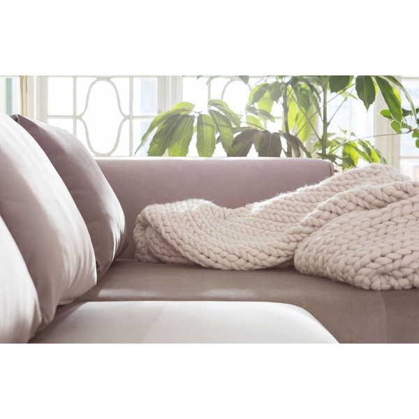 KARE Design Canapé Infinity Velours Taupe Droit  