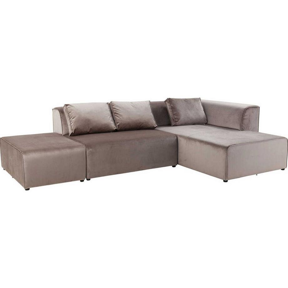 KARE Design Sofa Infinity Velvet Taupe Rechts  