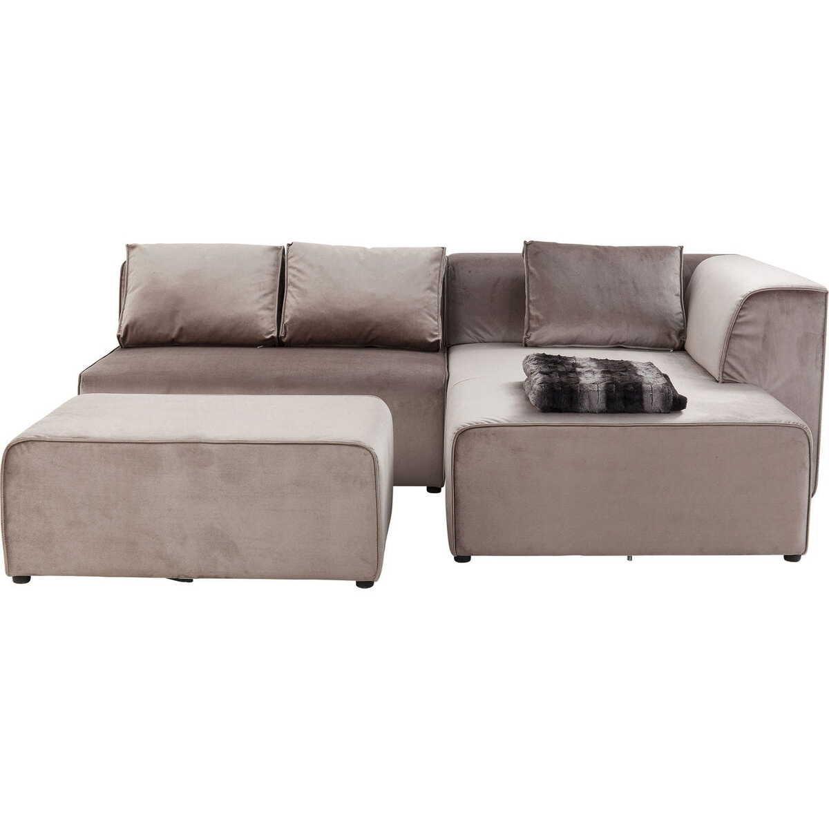 KARE Design Divano Infinity Velvet Taupe Right  