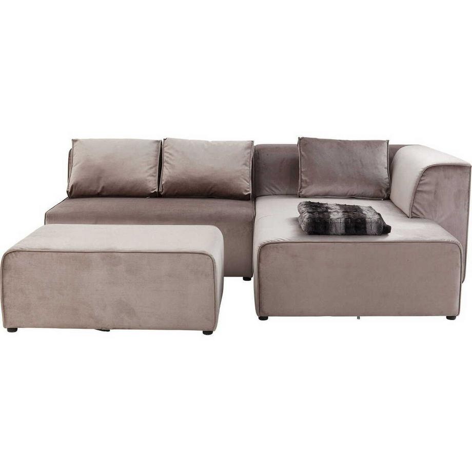 KARE Design Sofa Infinity Velvet Taupe Rechts  