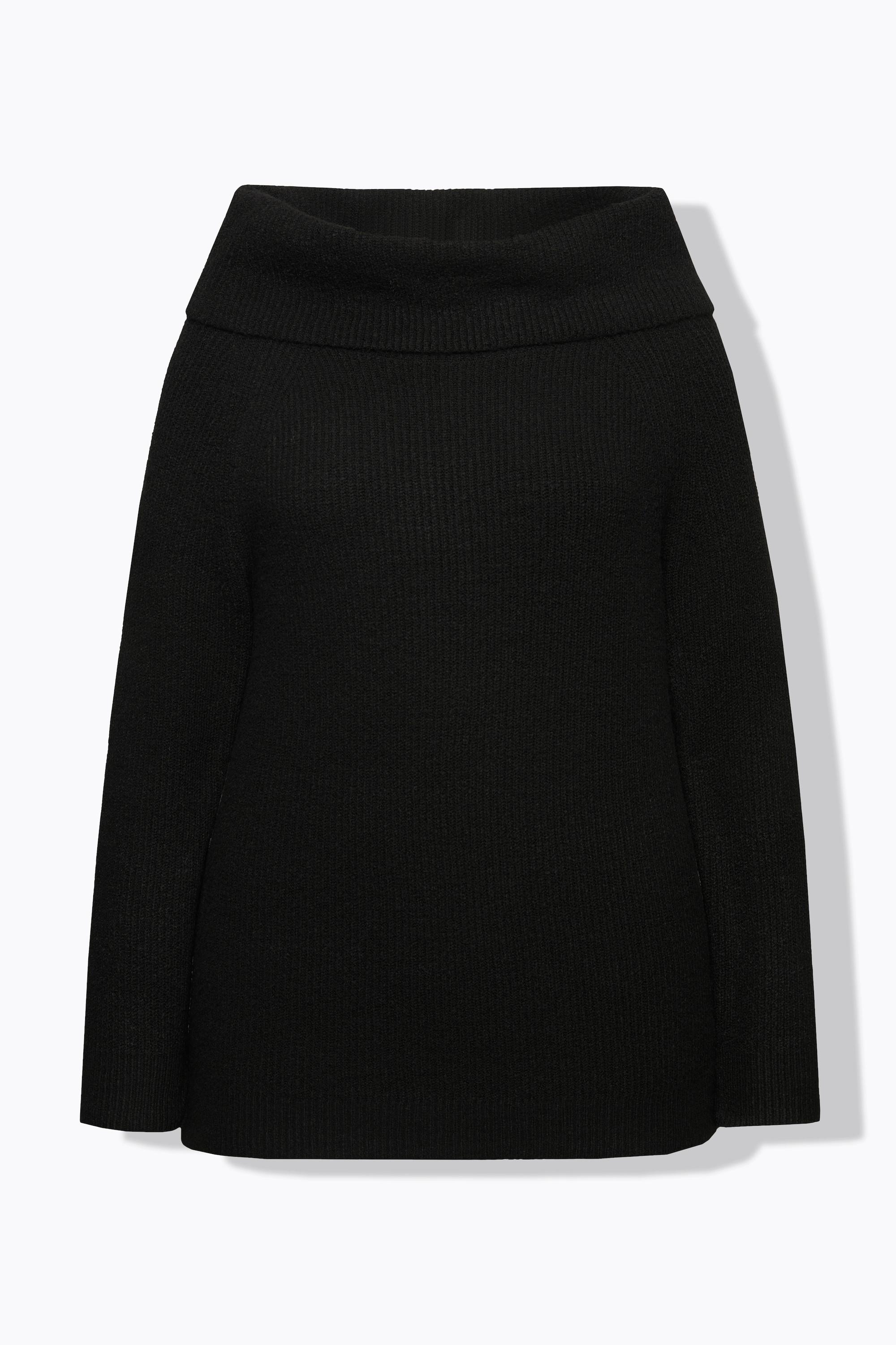 Ulla Popken Pullover Apertura sulle Spalle Maniche Lunghe Maglia Fine  